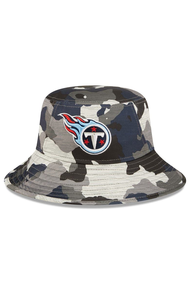 Men's New Era Camo Tennessee Titans 2022 NFL Training Camp Official Bucket Hat, Alternate, color, Camo