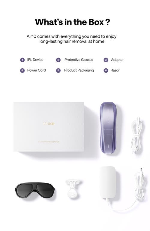 Ulike Ice Cooling Ipl Hair Removal Device In Purple