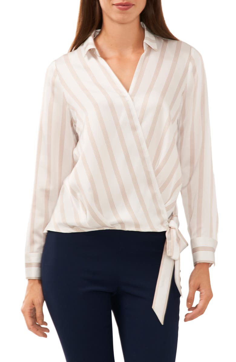 Halogen<sup>®</sup> Stripe Wrap Top, Main, color, 