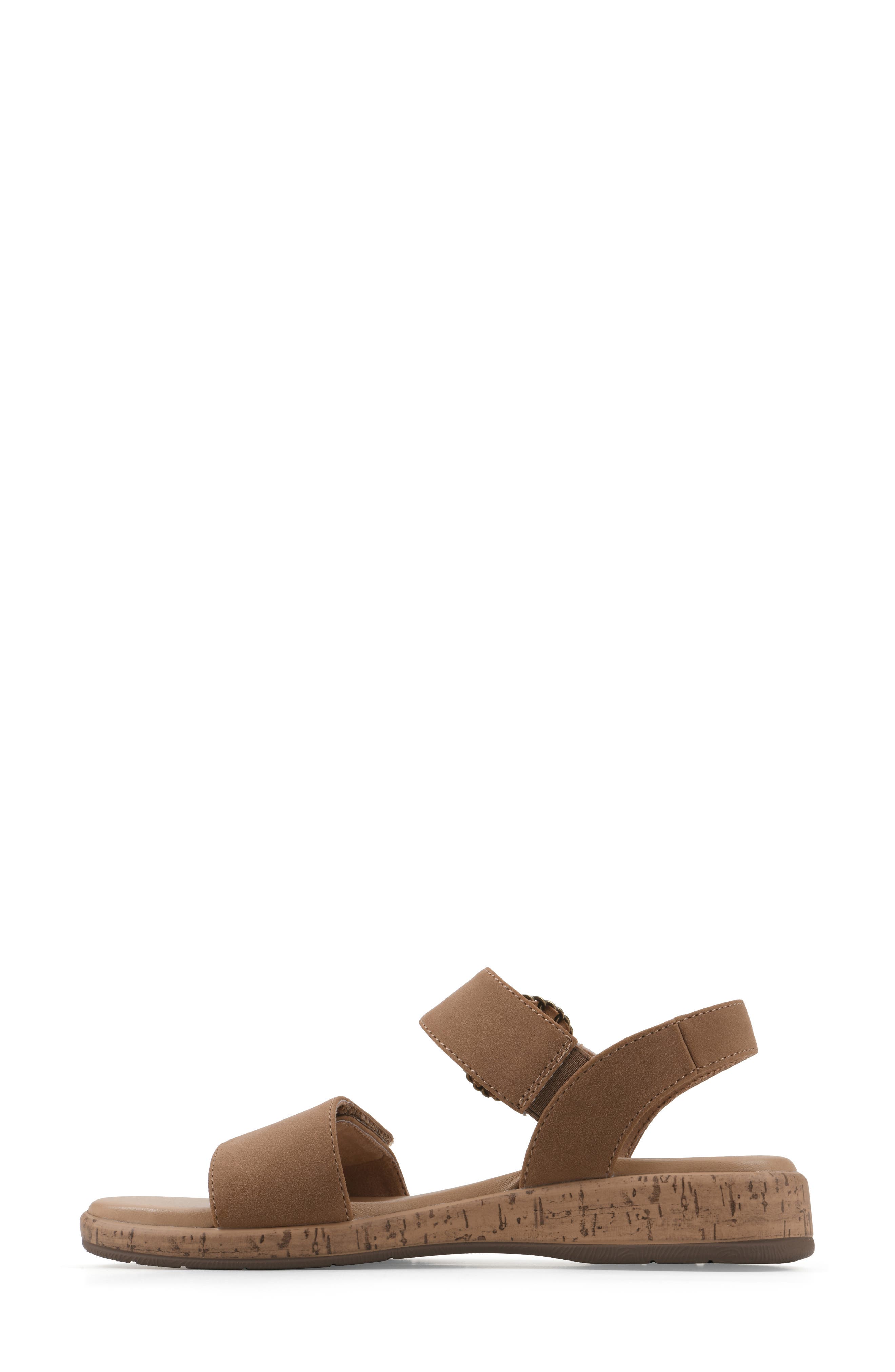 Bonique Corck Wedge Sandal, Alternate, color, TAN/ NUBUCK