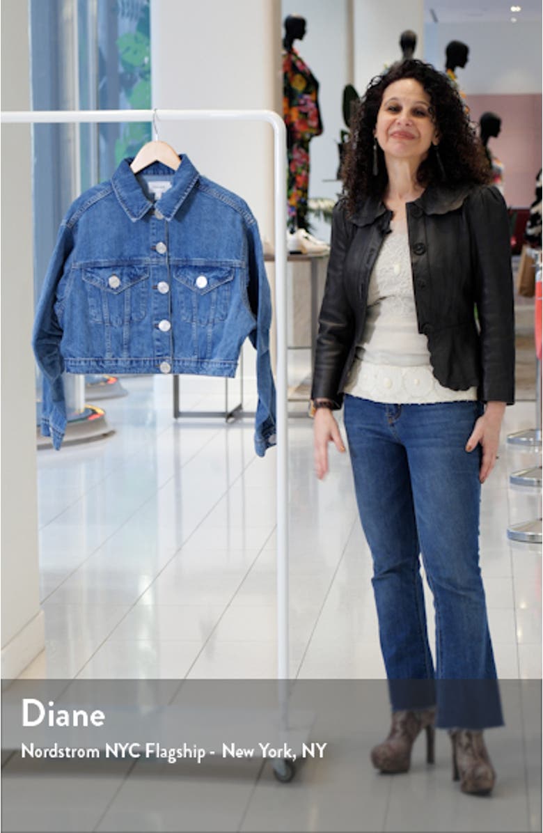 Crop Denim Trucker Jacket, sales video thumbnail