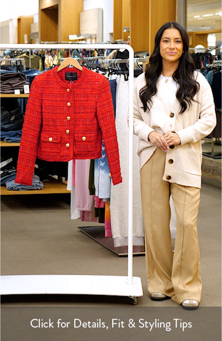 Fringe Trim Tweed Jacket, sales video thumbnail