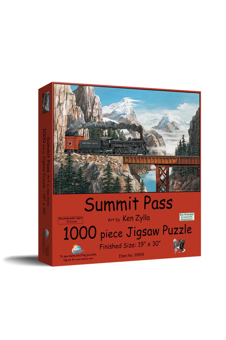Summit Pass 1000 piece Jigsaw Puzzle for Adults, Main, color, Multicolor