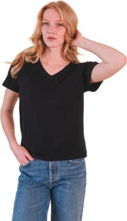 POPLINEN Louise Organic Cotton + Tencel  V-neck Tee