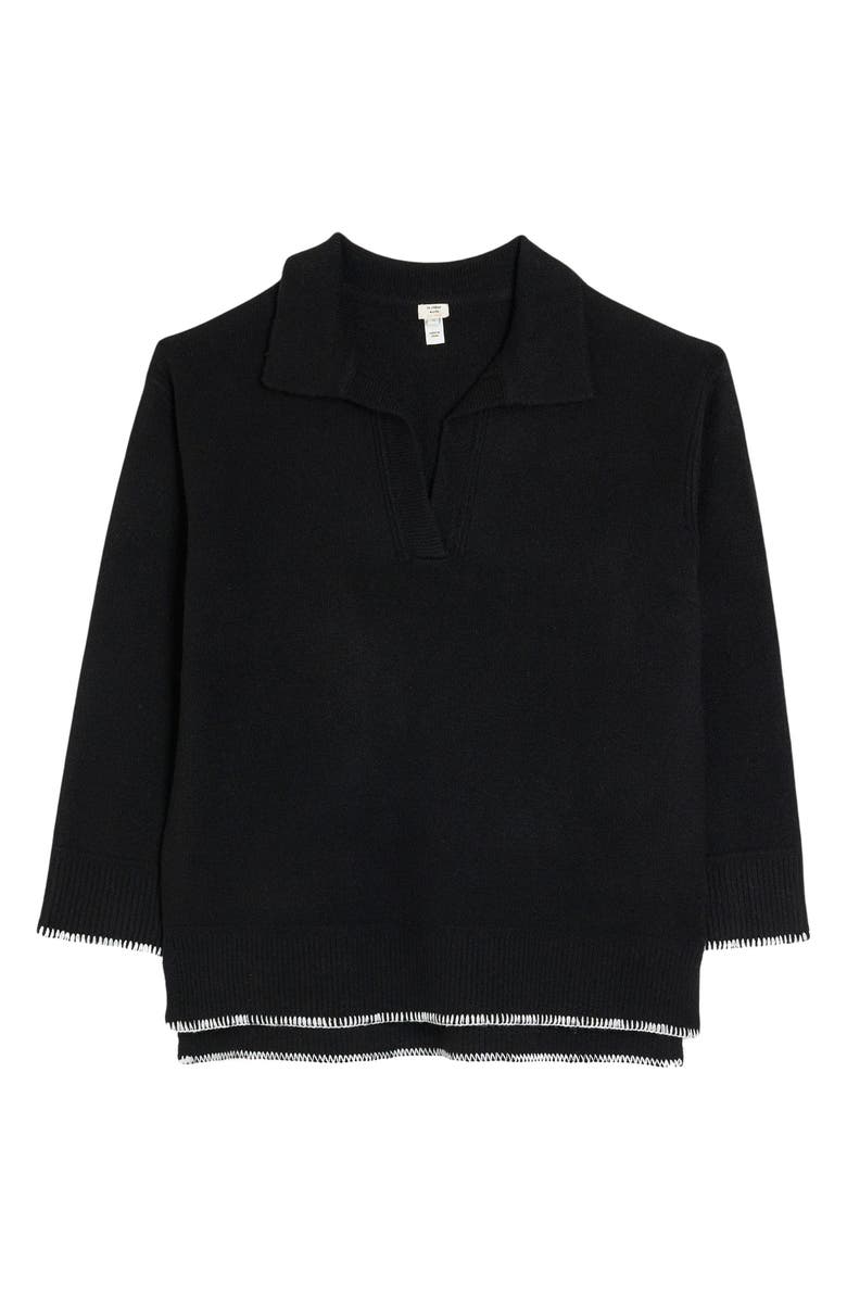 River Island Whipstitch Trim Polo Sweater, Alternate, color,