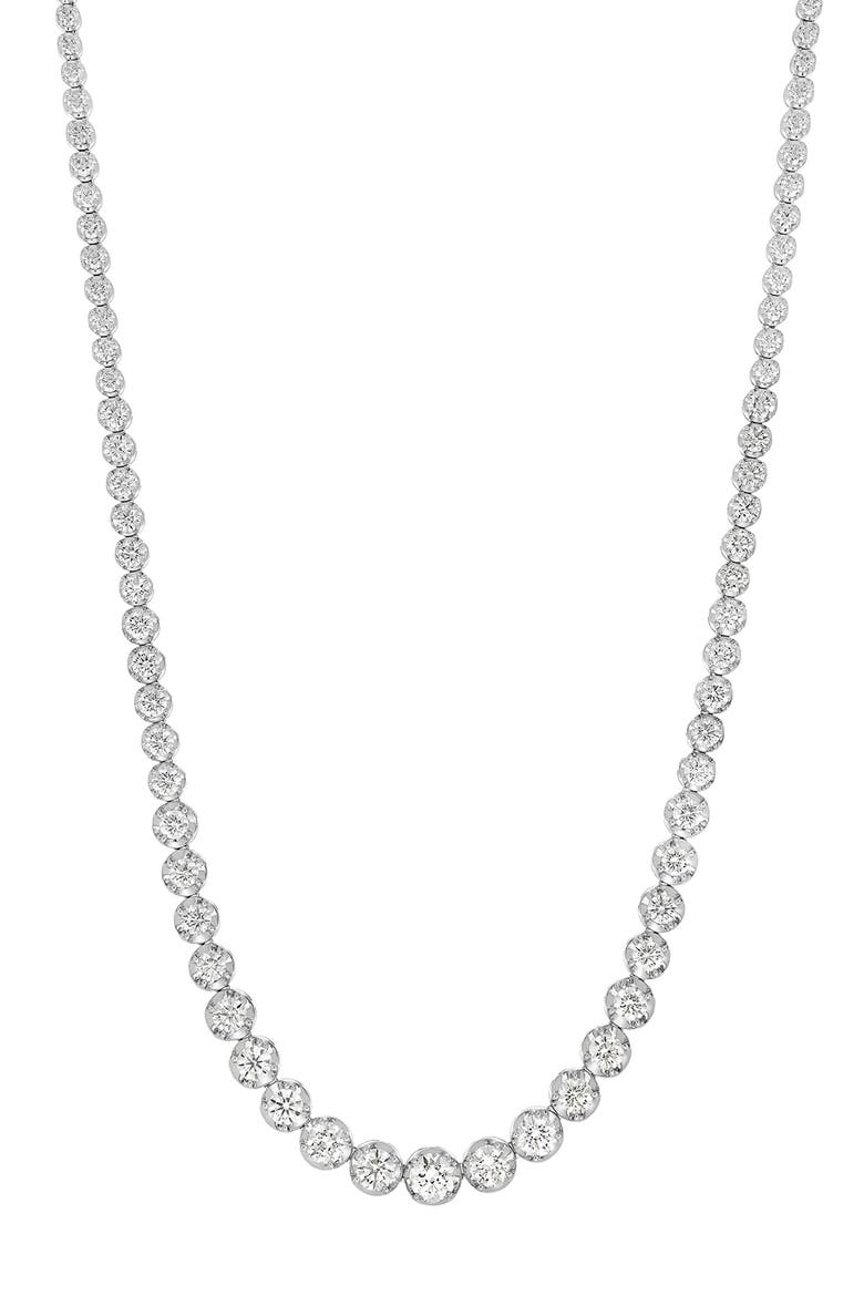 18K White Gold Diamond Tennis Necklace, Main, color, 18K WHITE GOLD