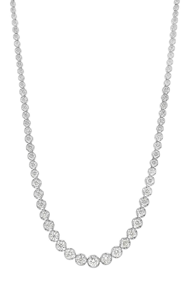 Bony Levy 18K White Gold Diamond Tennis Necklace, Main, color, 