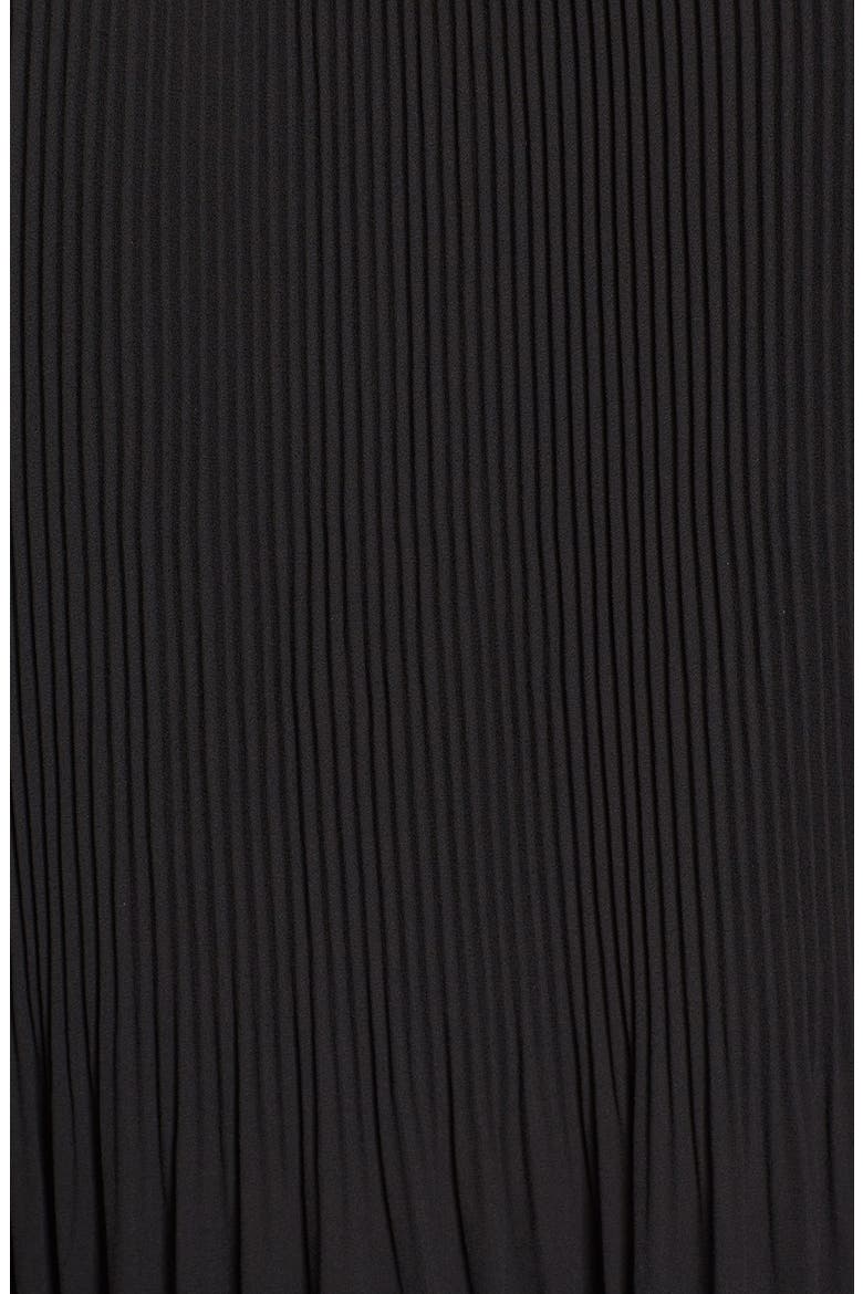 Pleated Off the Shoulder Top, Alternate, color, BLACK