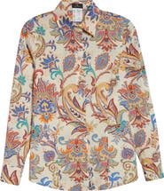 シャツ Etro Floral Paisley Printed Poplin Shirt Etro Floral Paisley Stretch Poplin Button-Up Shirt | Nordstrom