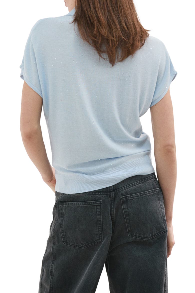 Polo Neck Sweater, Alternate, color, SKY BLUE