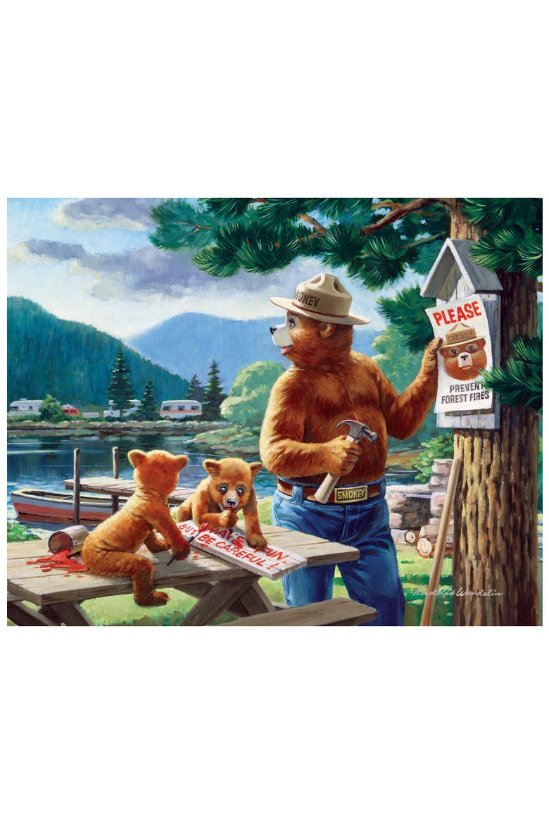 Smokey Bear 100pc Puzzles 4-Pack, Alternate, color, Multicolor