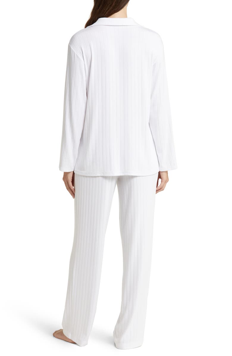 Eberjey Giselle Rib Pajamas, Alternate, color, White