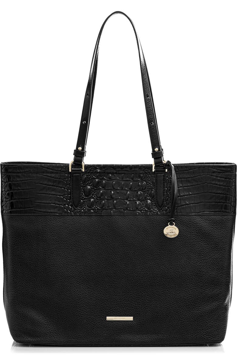 Brahmin Tansey Croc Embossed Leather Tote, Main, color,