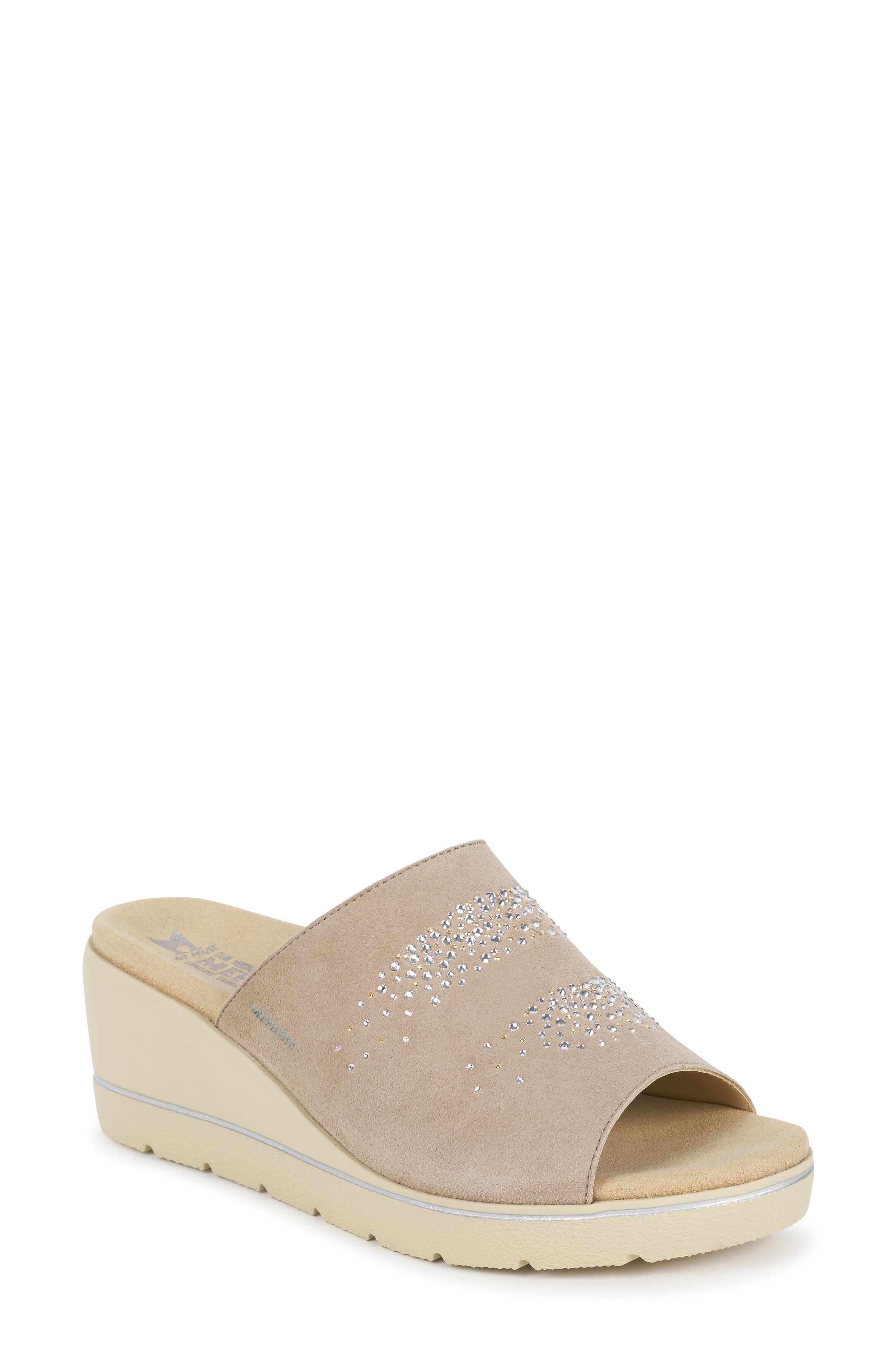 Mephisto Enzia Sparkle Wedge Slide Sandal, Main, color, 