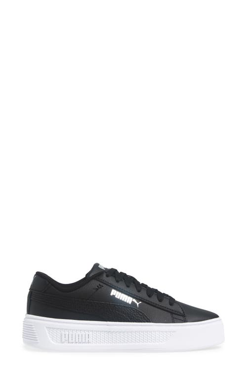 Shop Puma Smash Platform V3 Sneaker In  Black- Silver