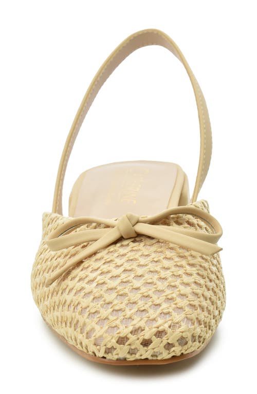 Catherine Catherine Malandrino Slingback Raffia Mule Flat In Beige