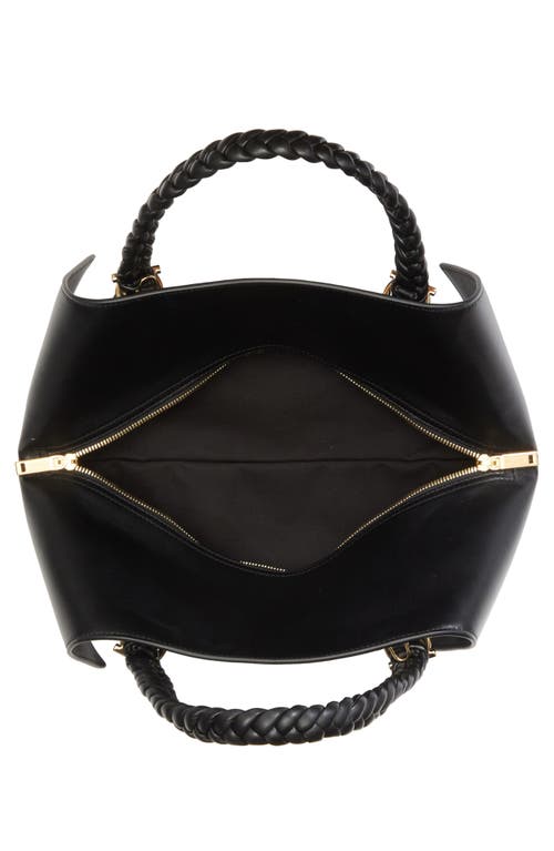 Ferragamo The Scarf Leather Top Handle Bag In Nero