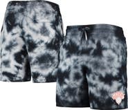 New Era Men's New Era Black New York Knicks Fleece Tie-Dye Shorts