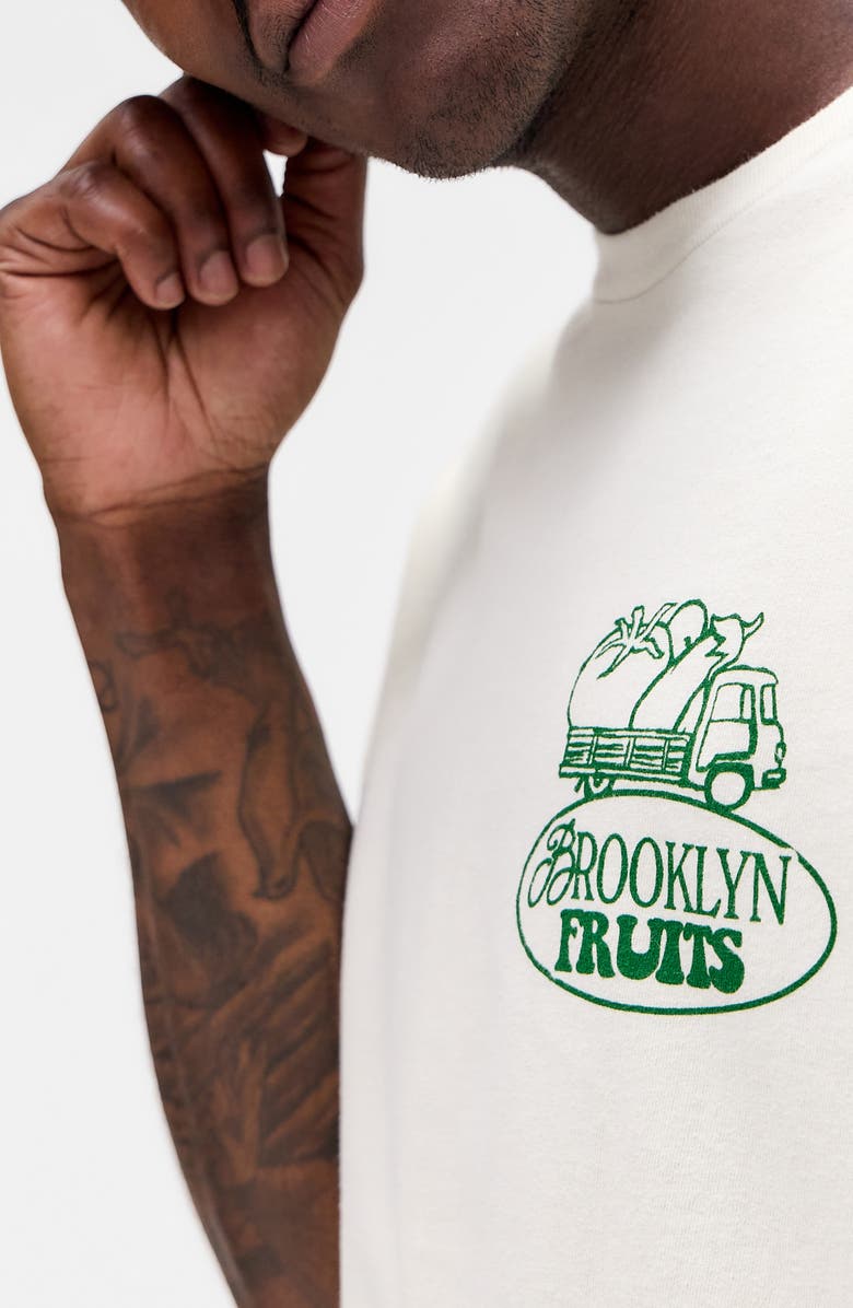 BDG Urban Outfitters Brooklyn Fruits Cotton Graphic T-Shirt, Alternate, color, White