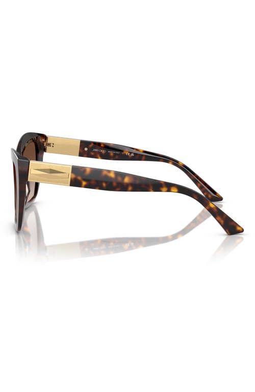 Jimmy Choo 54mm Cat Eye Sunglasses In Havana