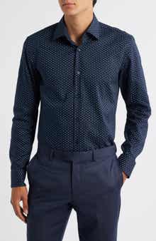 BOSS Hank Kent Slim Fit Stretch Cotton Dresss Shirt