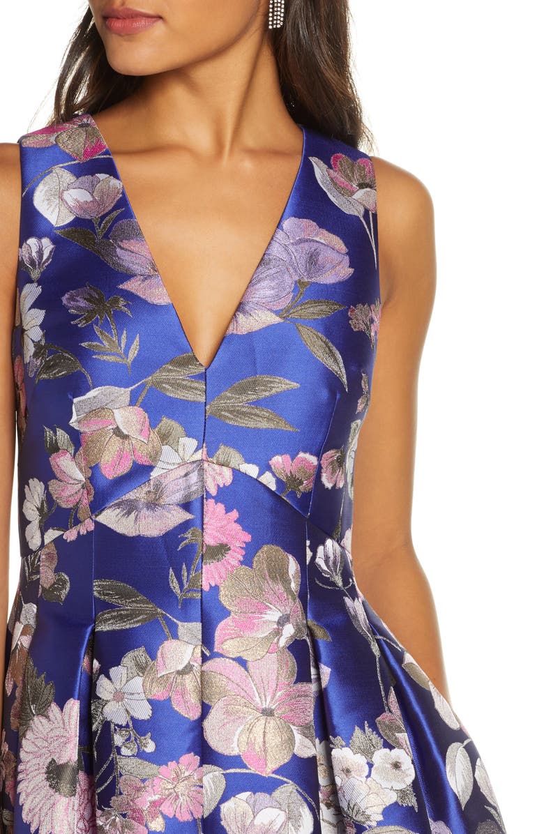 Eliza J Floral Fit & Flare Dress, Alternate, color,