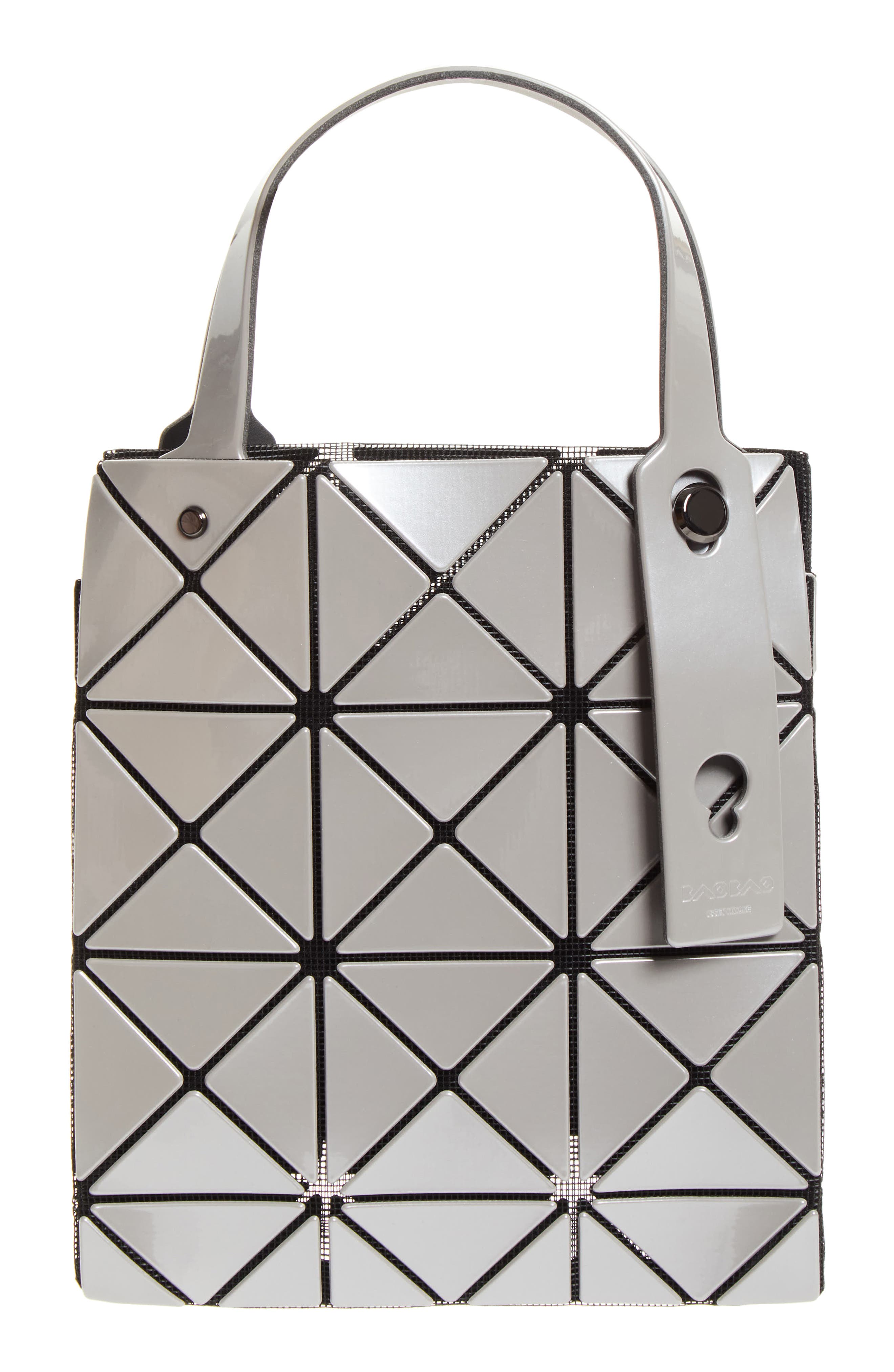 Bao Bao Issey Miyake Carat Top Handle Bag, Alternate, color, Gray