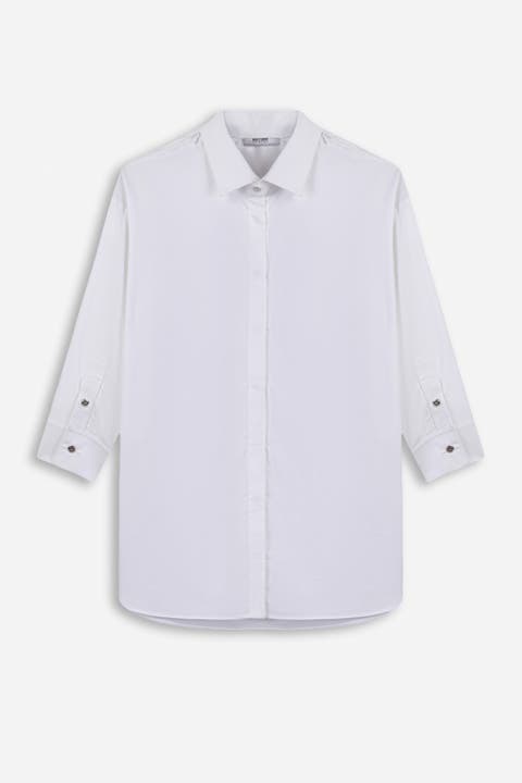 Zip Detail Relaxed Shirt