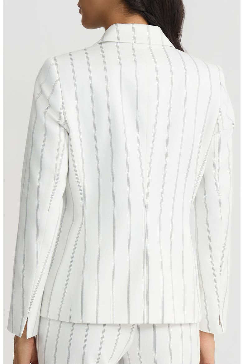 One-Button Jacket, Alternate, color, LILY WHITE/ BLACK