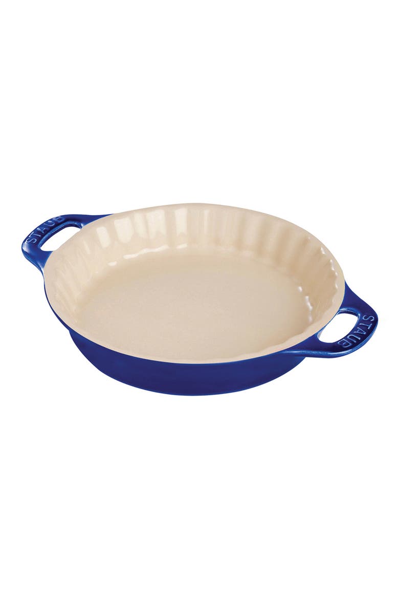 Ceramic 9-Inch Pie Dish, Main, color, DARK BLUE