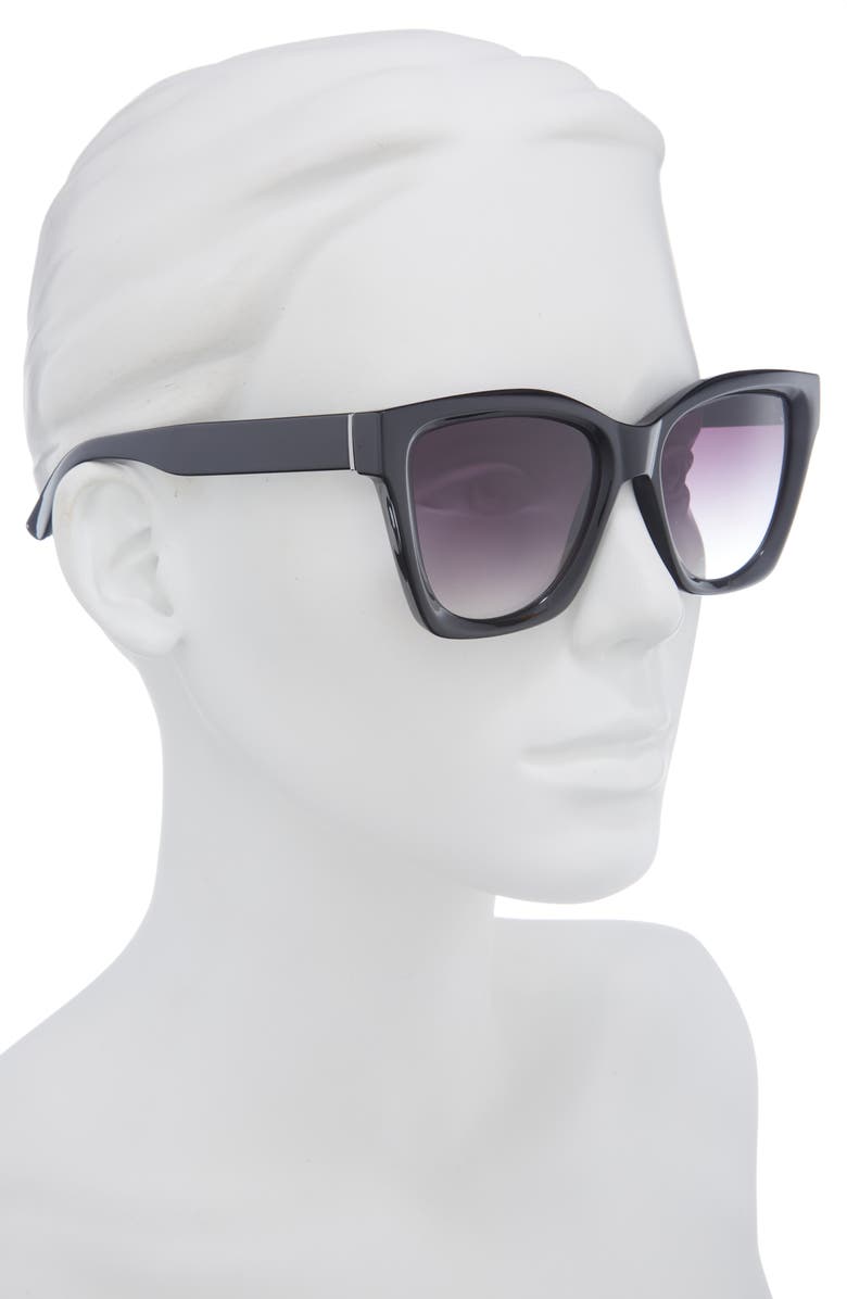 Vince Camuto Gradient Cat Eye Sunglasses, Alternate, color, Black