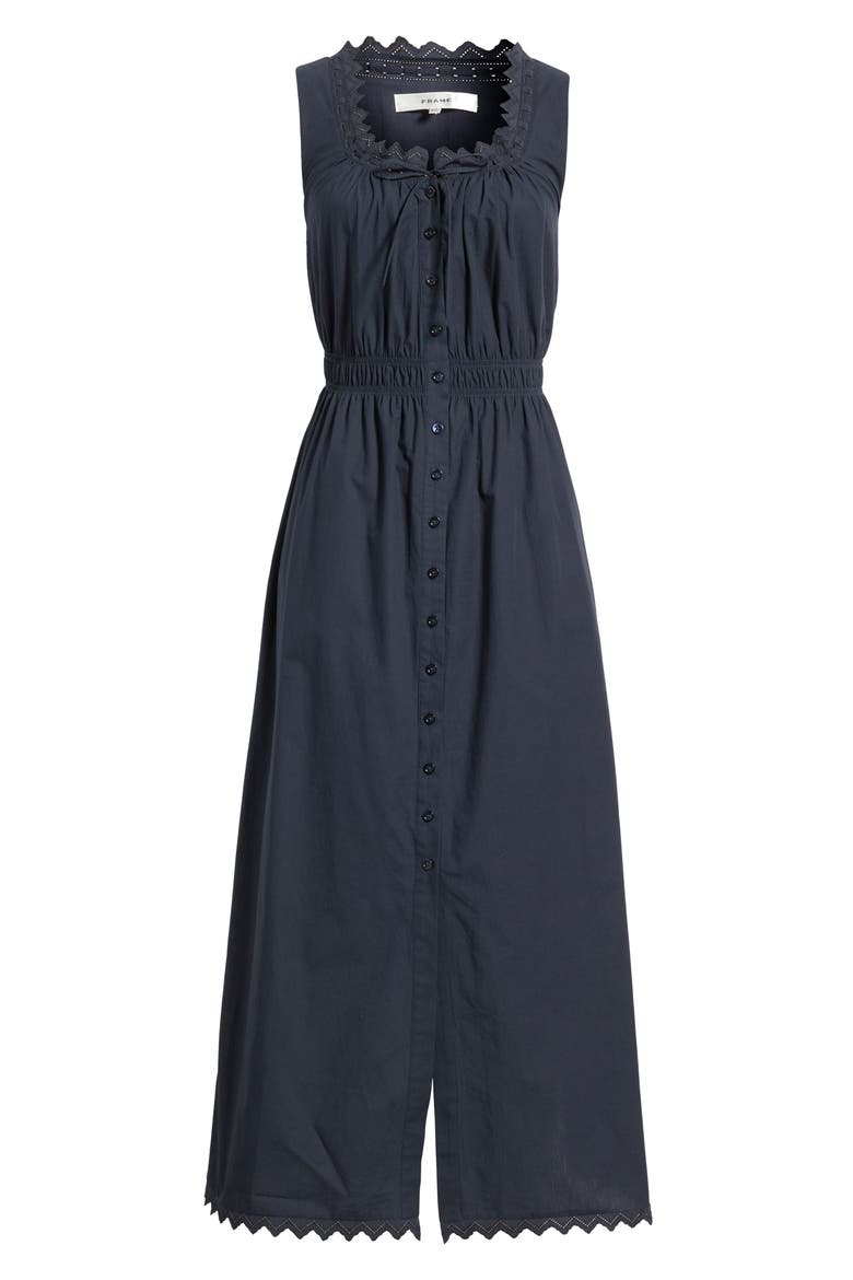The Serene Cotton Poplin Dress, Alternate, color, NAVY