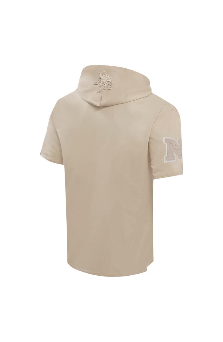 PRO STANDARD Men's Pro Standard Cream Minnesota Vikings Neutrals Capsule Short Sleeve Pullover Hoodie, Alternate, color,