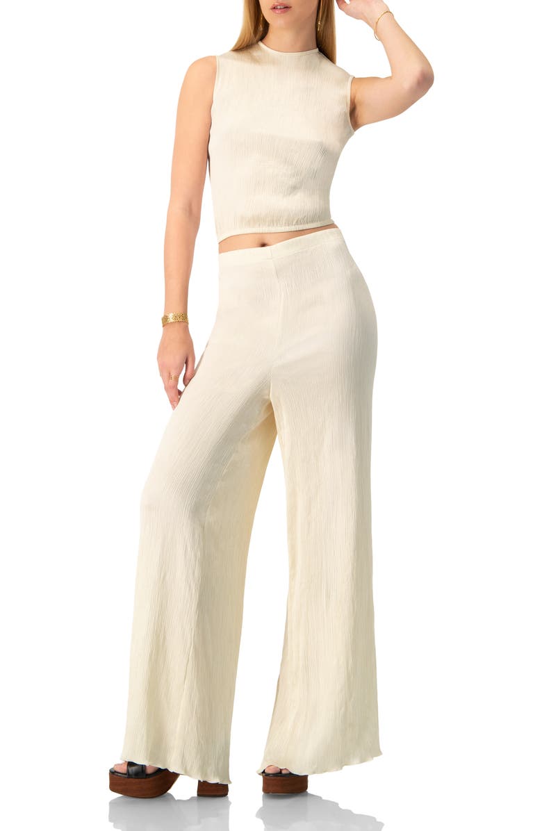 IVONNE Sleeveless Round Neck Top, Alternate, color, Ivory