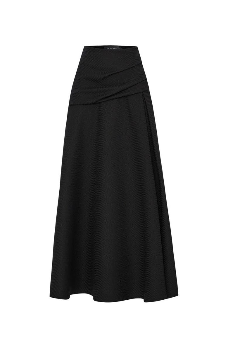 Exquise Amadea Pleated Skirt, Alternate, color, Black