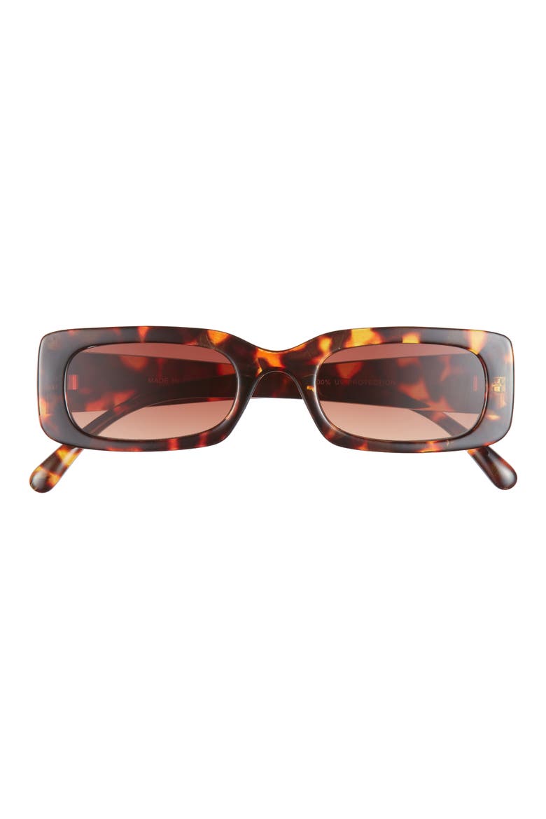 Rectangular Sunglasses, Main, color, TORTOISE