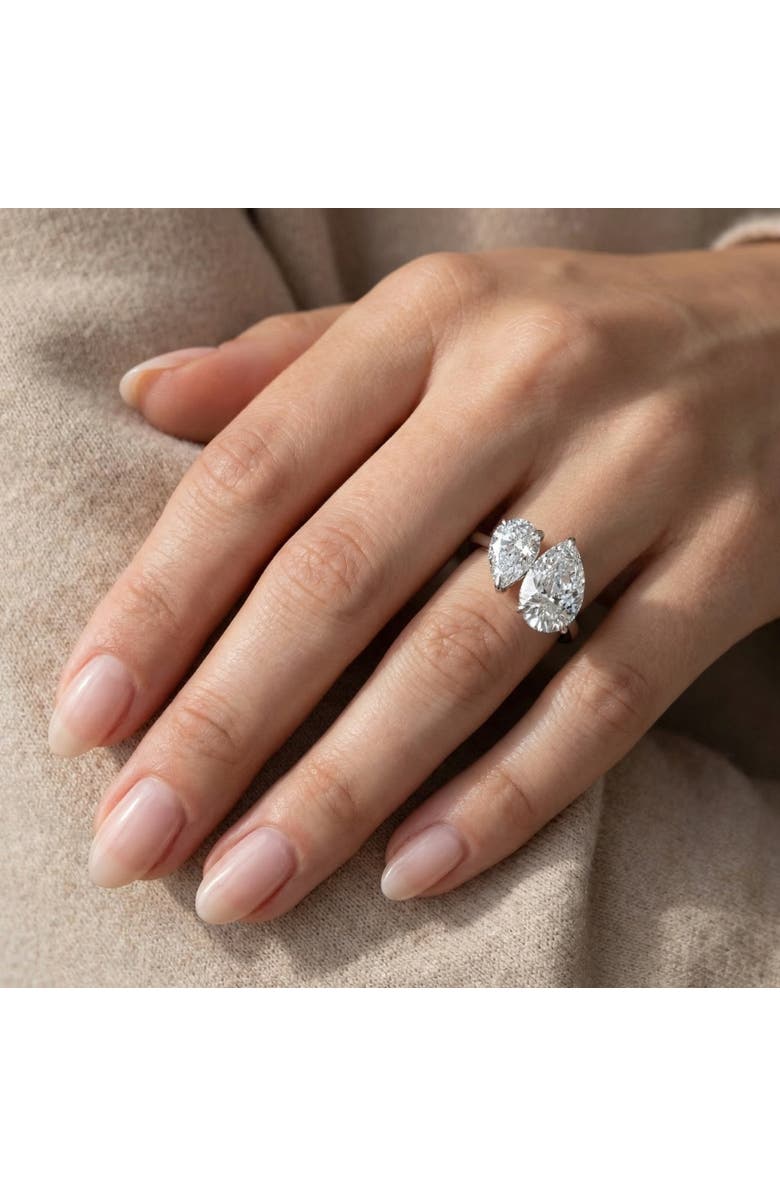Bliss Diamond 3Ct Toi Et Moi Pear Shape Diamond Ring 14k Gold Lab Grown, Alternate, color, 14K Yellow Gold