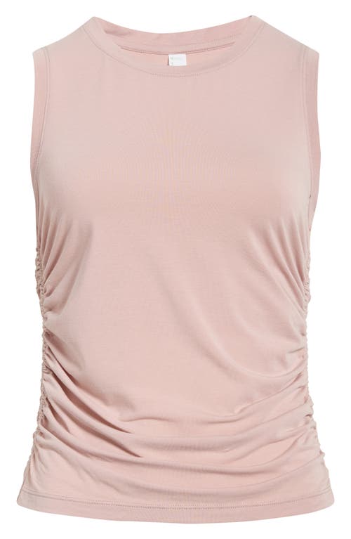 Zella Breathe Ruched Tank In Pink
