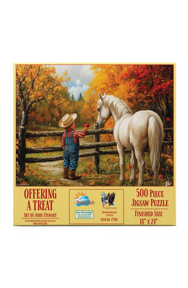 Sunsout Offering a Treat, Horse 500 piece Jigsaw Puzzle for Adults, Alternate, color, Multicolor