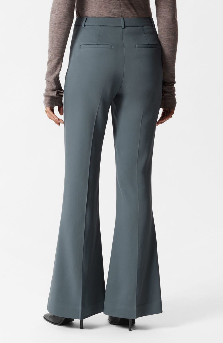 & Other Stories High Waist Pleated Flare Pants, Alternate, color, Grey Dark