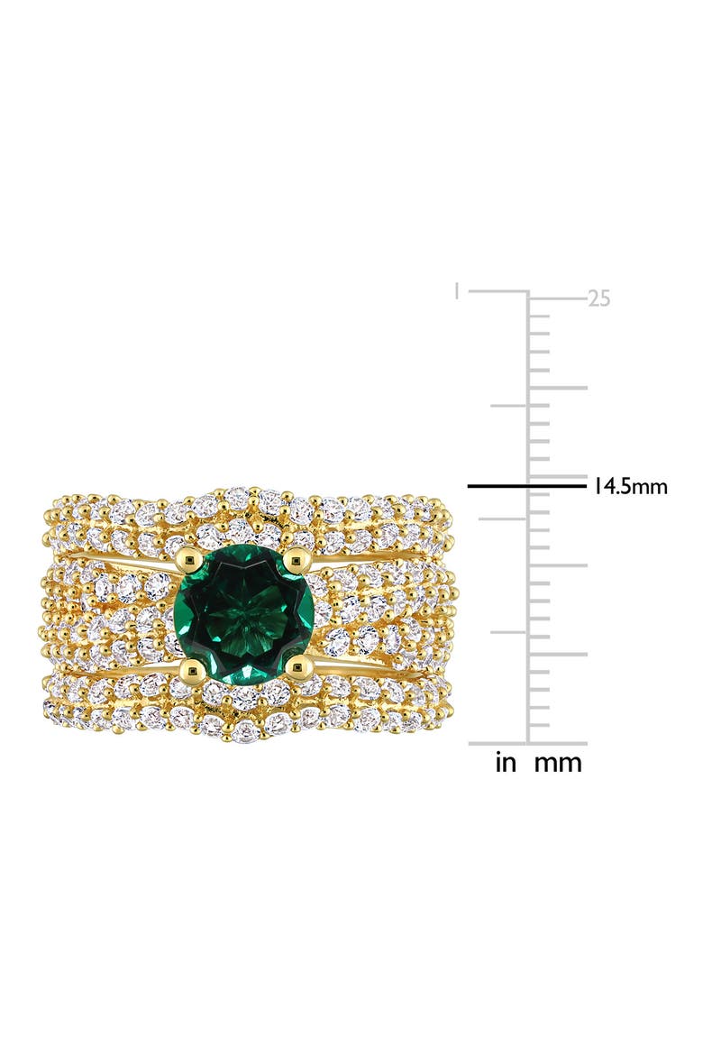 Created Emerald & Created Sapphire Stackable Ring Set, Alternate, color, GREEN