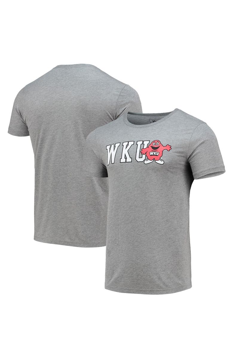 HOMEFIELD Men's Homefield Gray Western Kentucky Hilltoppers Vintage Big Red T-Shirt, Main, color, 