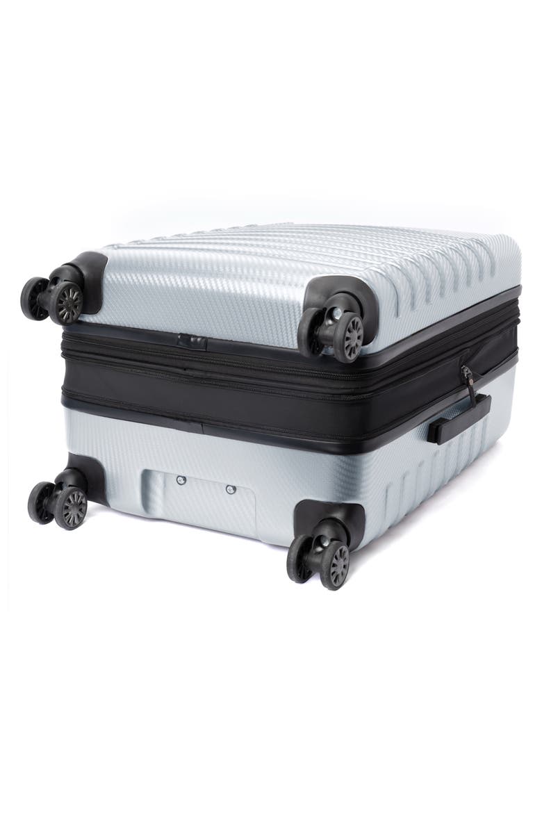 Rollmaster™ Lite 24-Inch Expandable Hardside Spinner Luggage, Alternate, color, SILVER CARBON FIBER