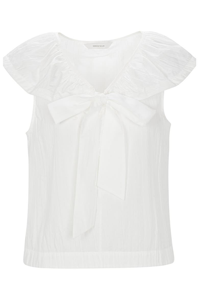 Marietta Crinkle Top, Alternate, color, Milk