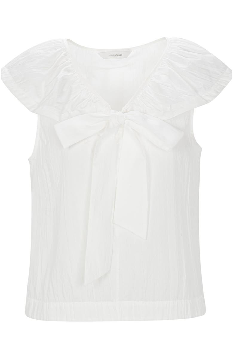 Rebecca Taylor Marietta Crinkle Top, Alternate, color, Milk