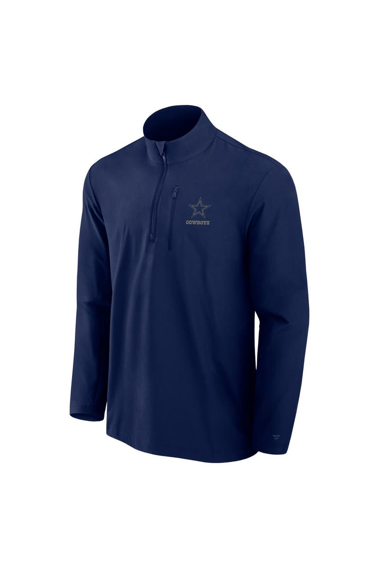 Men's Fanatics Signature Navy Dallas Cowboys Front Office Woven Quarter-Zip Jacket, Alternate, color, Navy