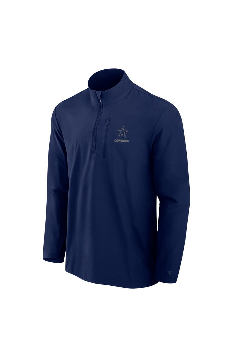 Fanatics Signature Men's Fanatics Signature Navy Dallas Cowboys Front Office Woven Quarter-Zip Jacket, Alternate, color, Navy