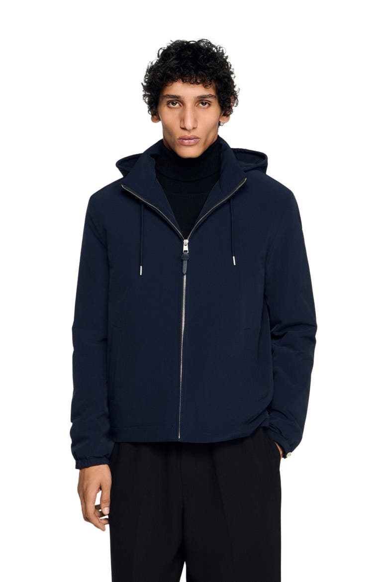 Hooded zip-up jacket, Main, color, Midnight blue