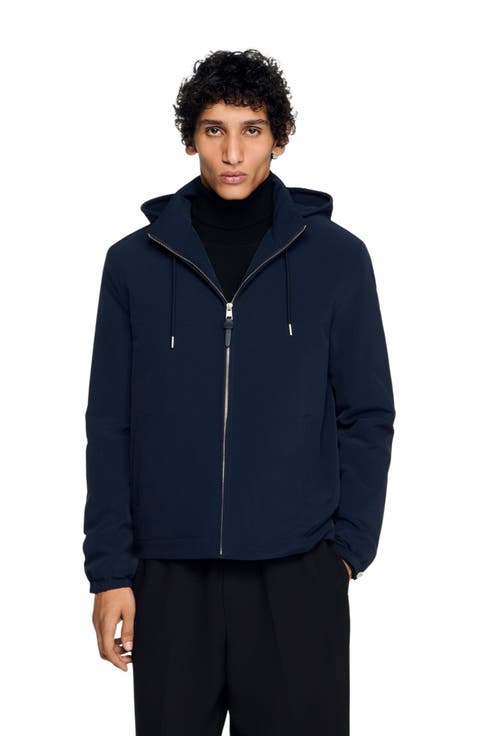 Hooded zip-up jacket