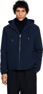 SANDRO Hooded zip-up jacket